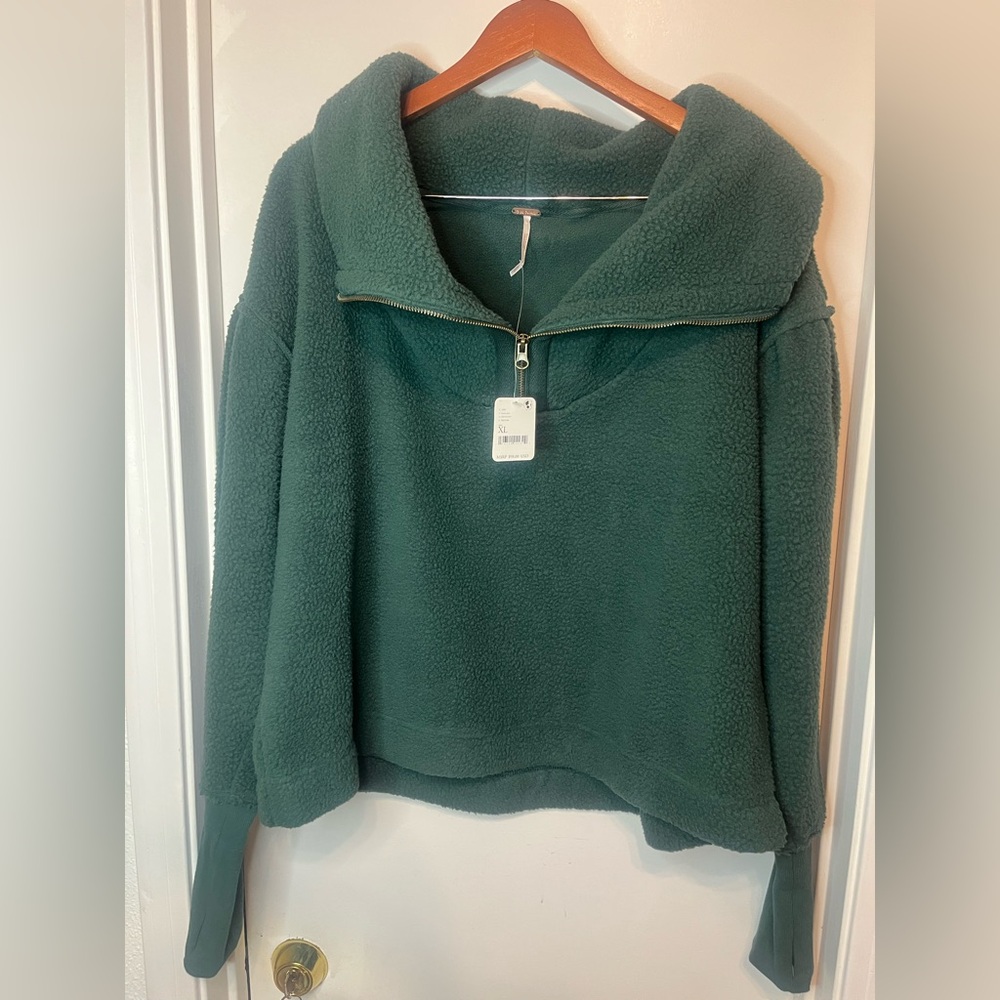 NWT XL Forest Pine Free People Teddy Coat